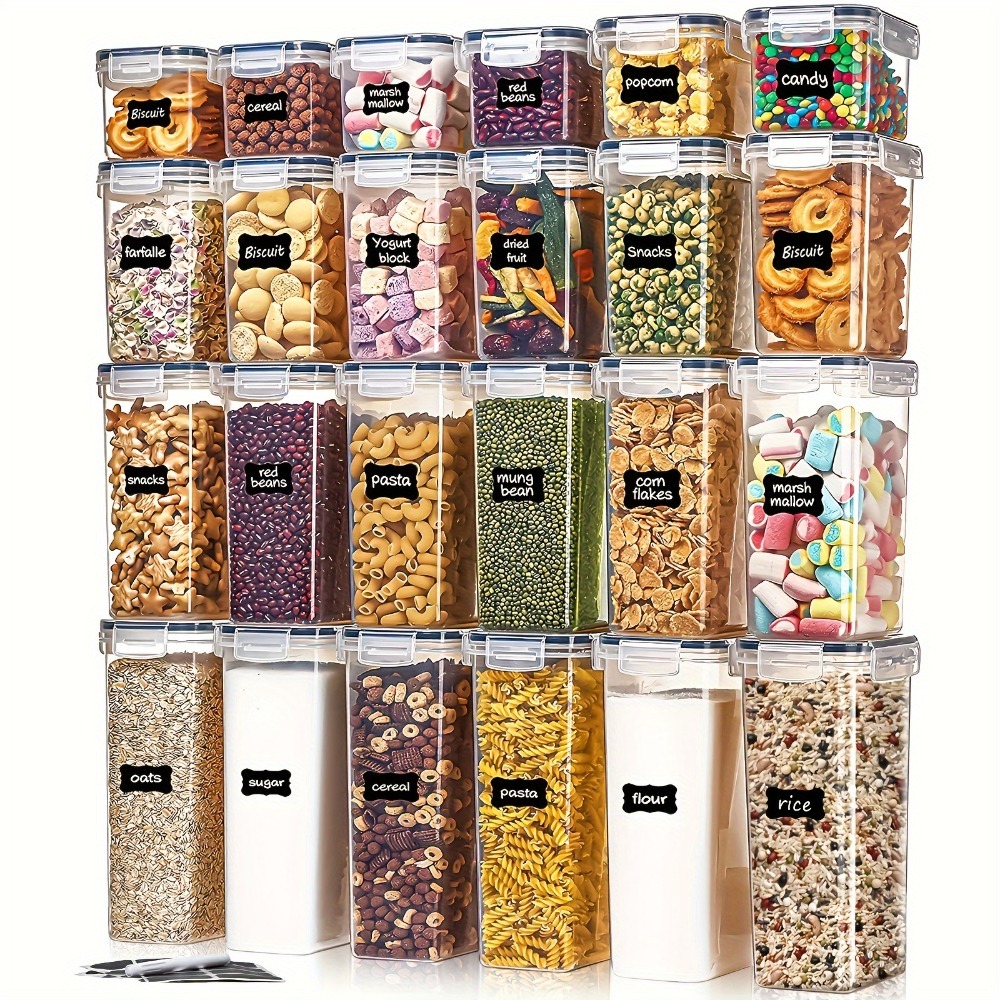 Kitchen Gadgets Storage Ideas - 24 قطعة من حاويات تخزين الطعام،