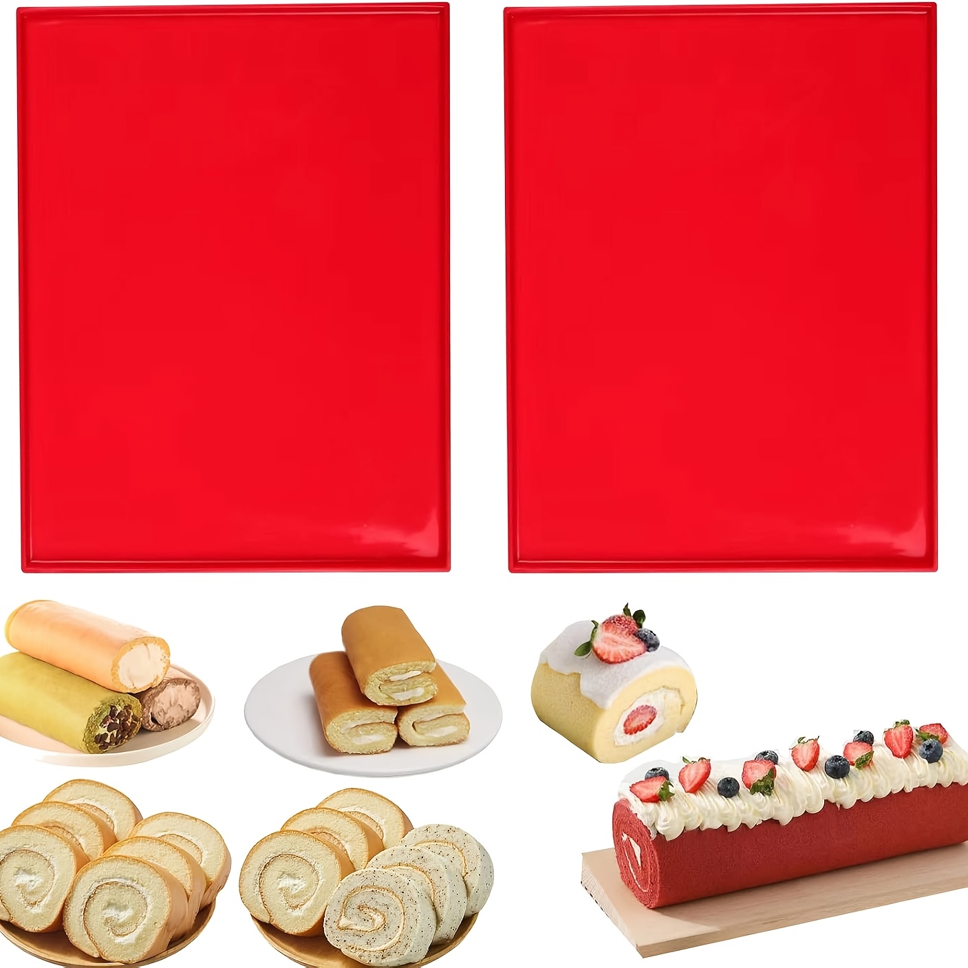 Silicone Baking Mat - 2 حصيرة سيليكون للخبز لصنع كعك