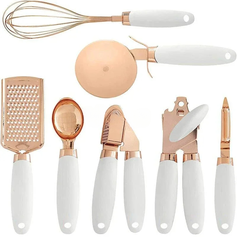 Kitchen Gadgets Gold - أدوات وإكسسوارات المطبخ، مفرمة ثوم، مجموعة