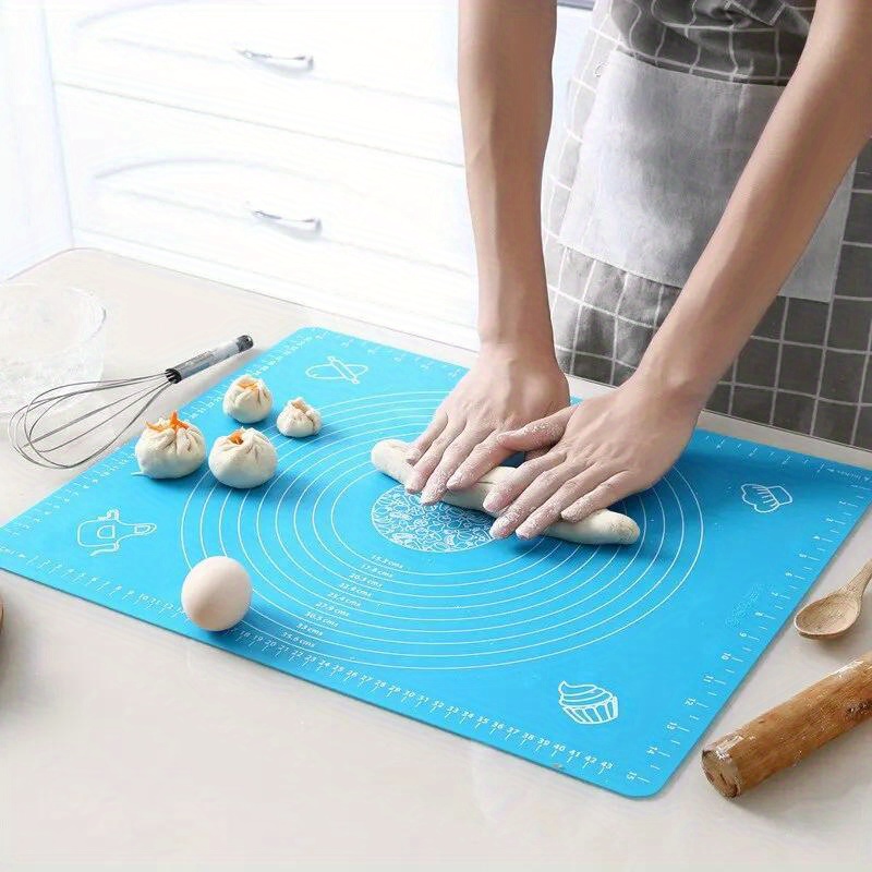 Pizza Stone Baking - حصيرة سيليكون للخبز، أداة لصنع عجينة