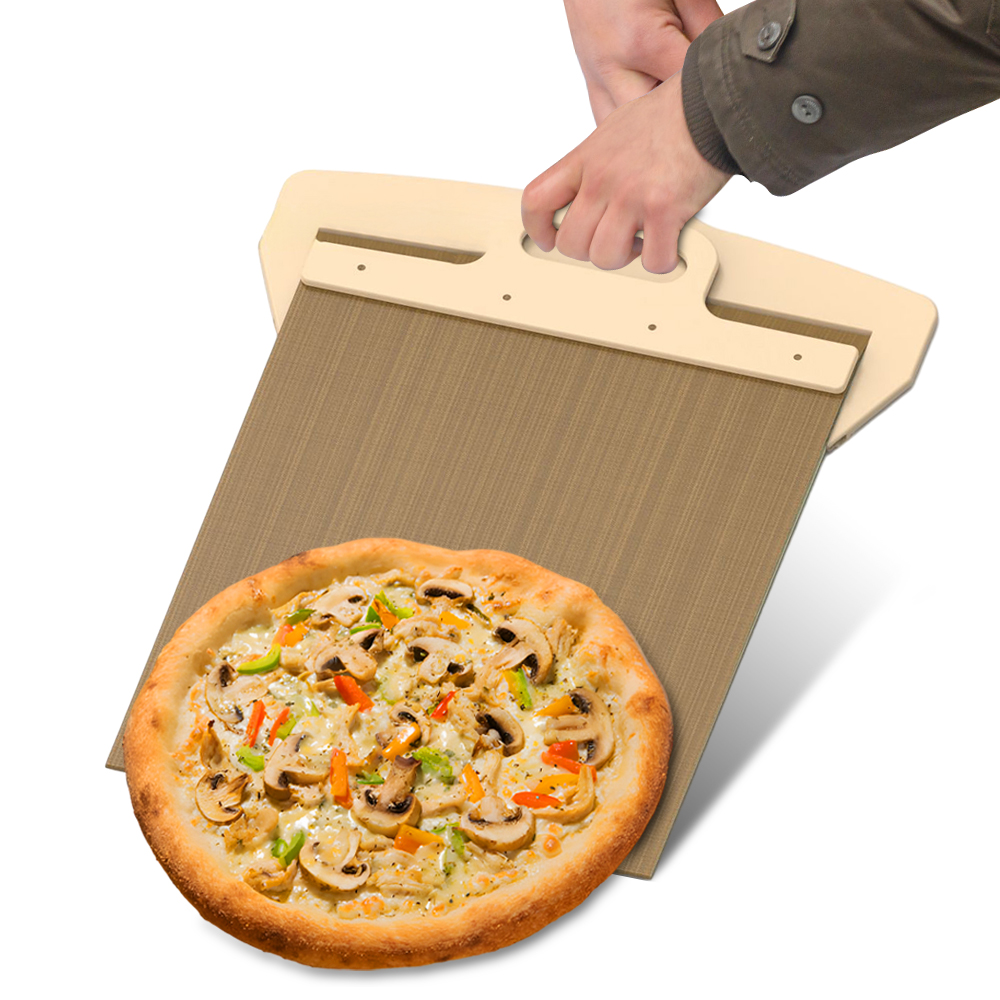 Pizza Stone Baking - مقشر بيتزا منزلق غير لاصق ،