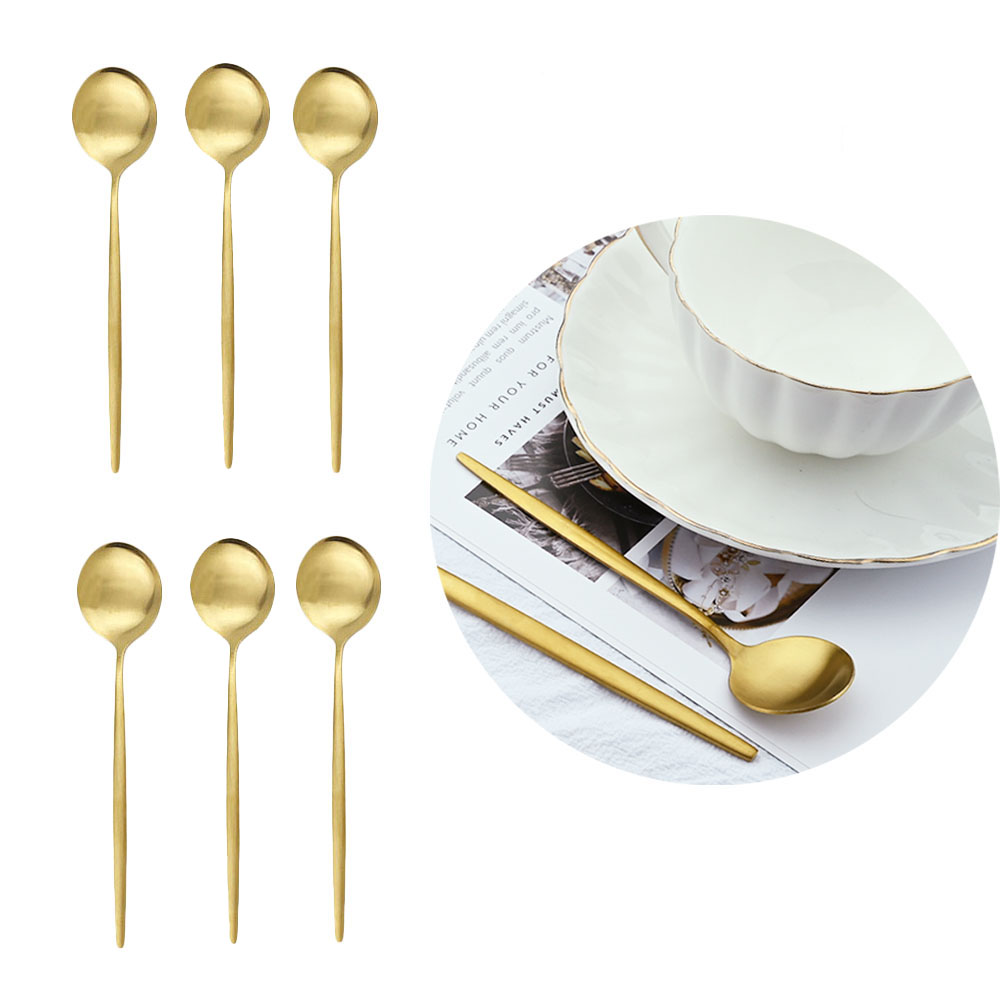 Kitchen Gadgets Gold - ملعقة صغيرة من الفولاذ المقاوم للصدأ