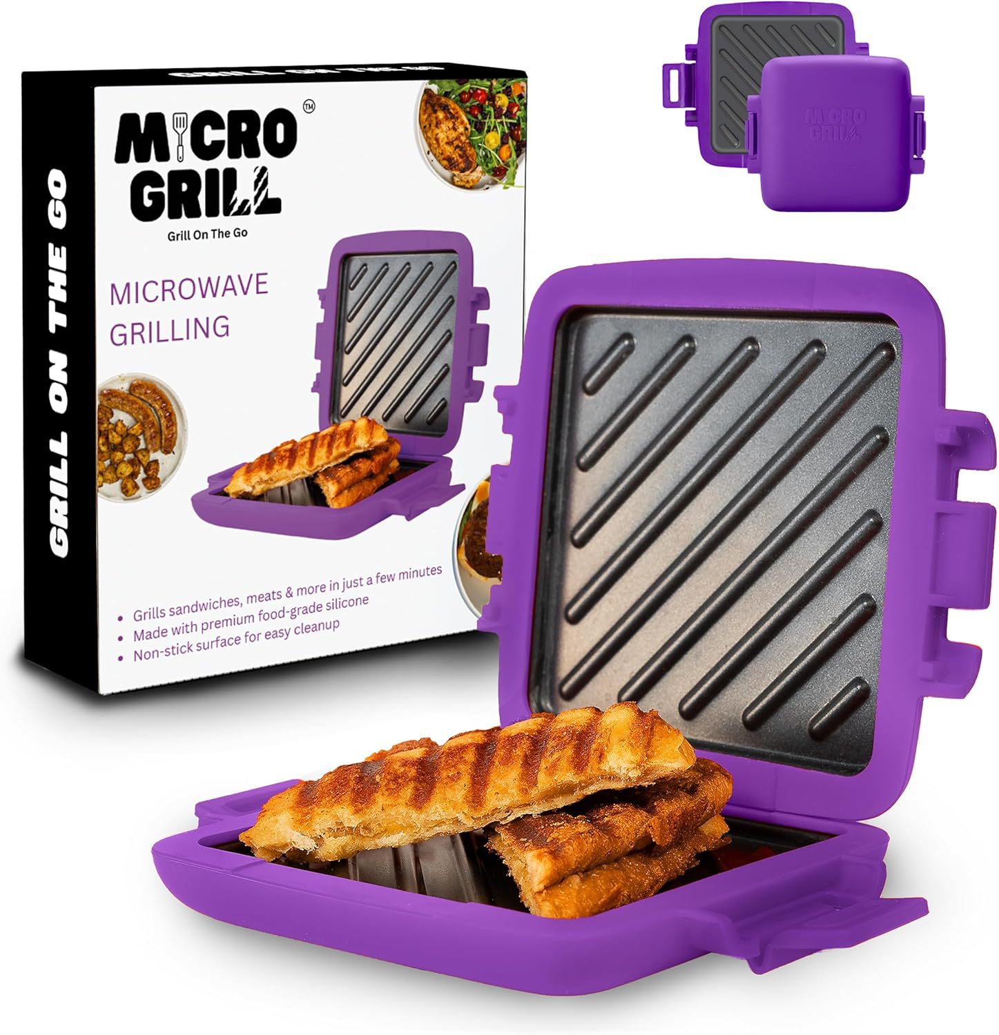 Breakfast Sandwich Maker - صانع خبز ساندويتش الميكروويف الشامل، صانع