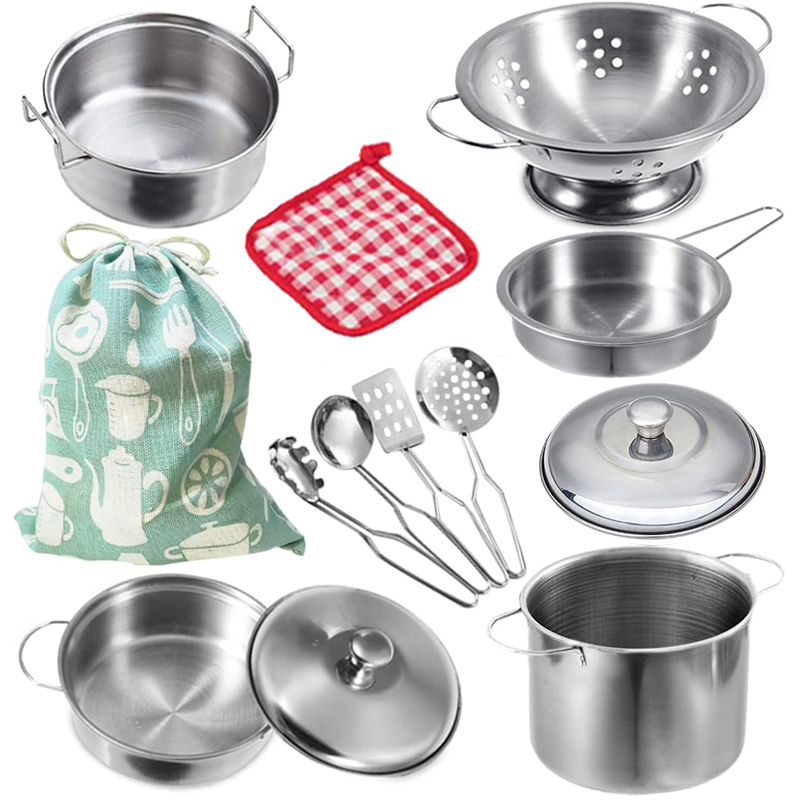 Kitchen Gadgets For Kids - مجموعة أدوات مطبخ صغيرة من الفولاذ