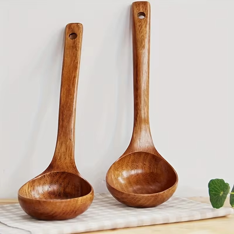 Kitchen Gadgets On Sale - 1 قطعة ملعقة طبخ خشبية غير