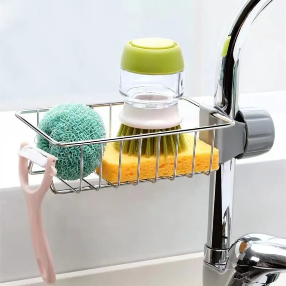 Kitchen Gadgets Storage Ideas - رف تصريف لحوض المطبخ، حامل إسفنج