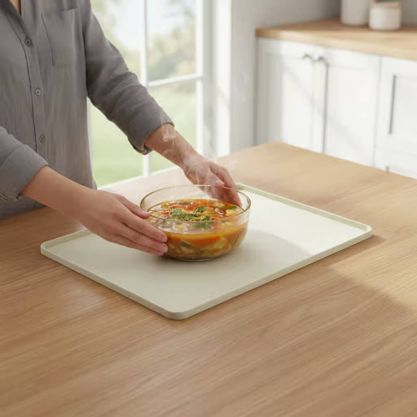 Silicone Baking Mat - حصيرة سيليكون مرنة لحماية سطح الميكروويف،