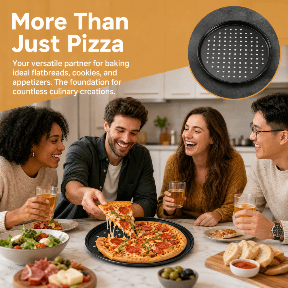 مجموعة صواني بيتزا مثقبة من ال - مراجعة Pizza Stone Baking وسعره