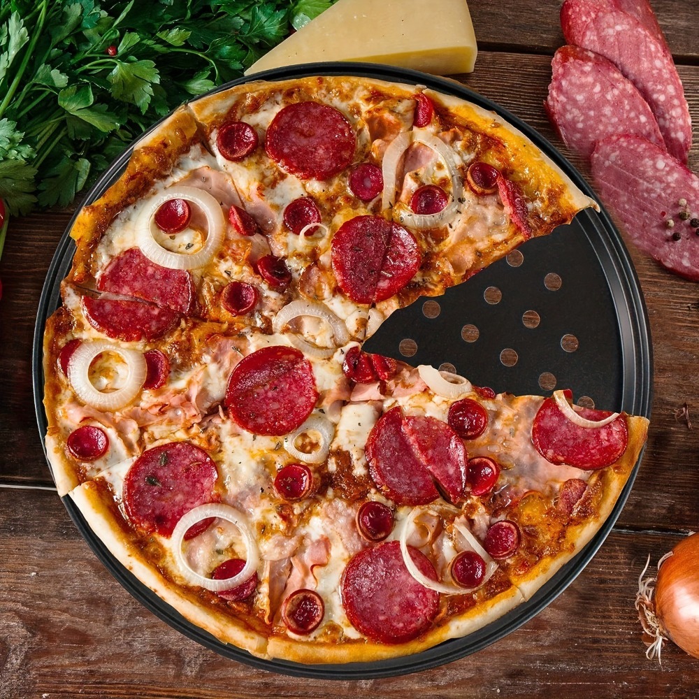 مجموعة صواني بيتزا مثقبة من ال - مراجعة Pizza Stone Baking وسعره