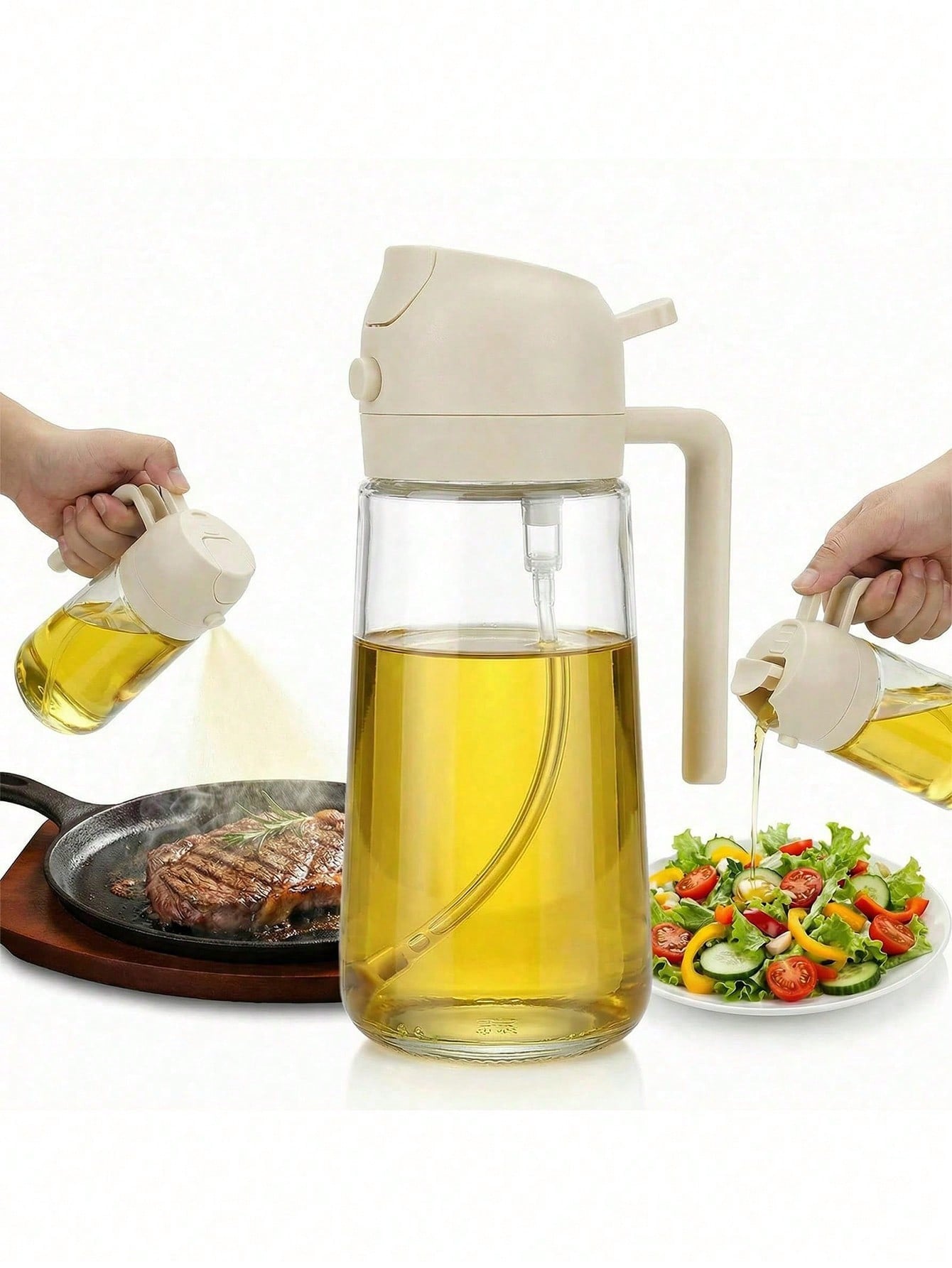 زجاجة توزيع زيت الزيتون عالية  - مراجعة Kitchen Gadgets Oil Spray وسعره