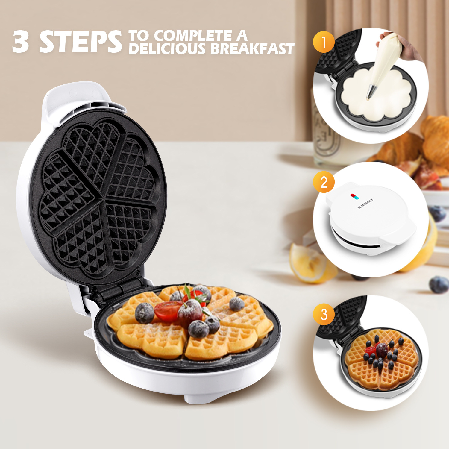 قوالب وافل الإفطار، فرن كعكة ا - مراجعة Breakfast Sandwich Maker وسعره