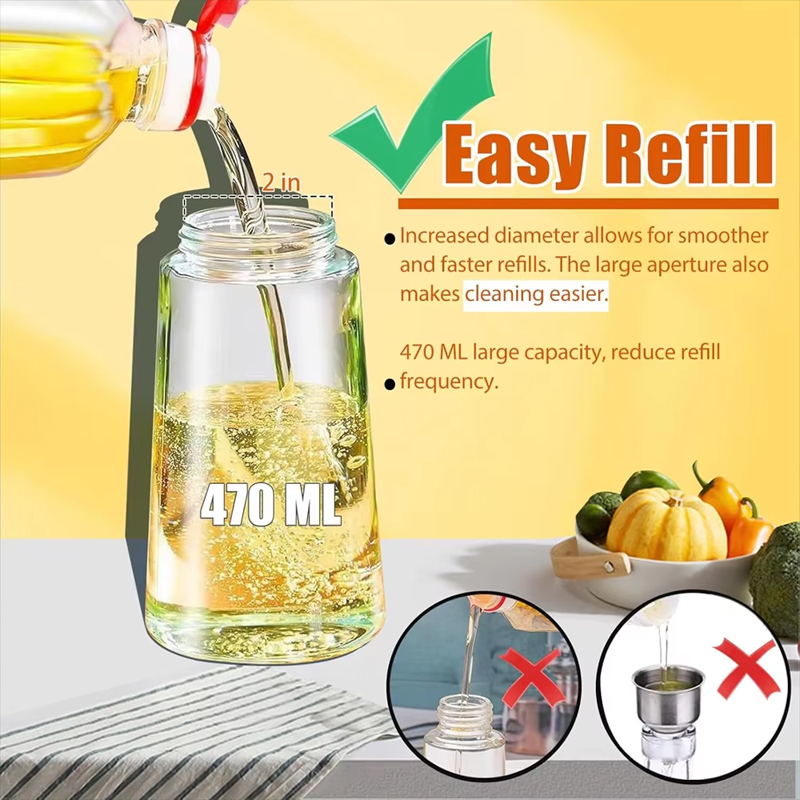 زجاجة رش زيت الزيتون الزجاجية  - مراجعة Kitchen Gadgets Oil Spray وسعره