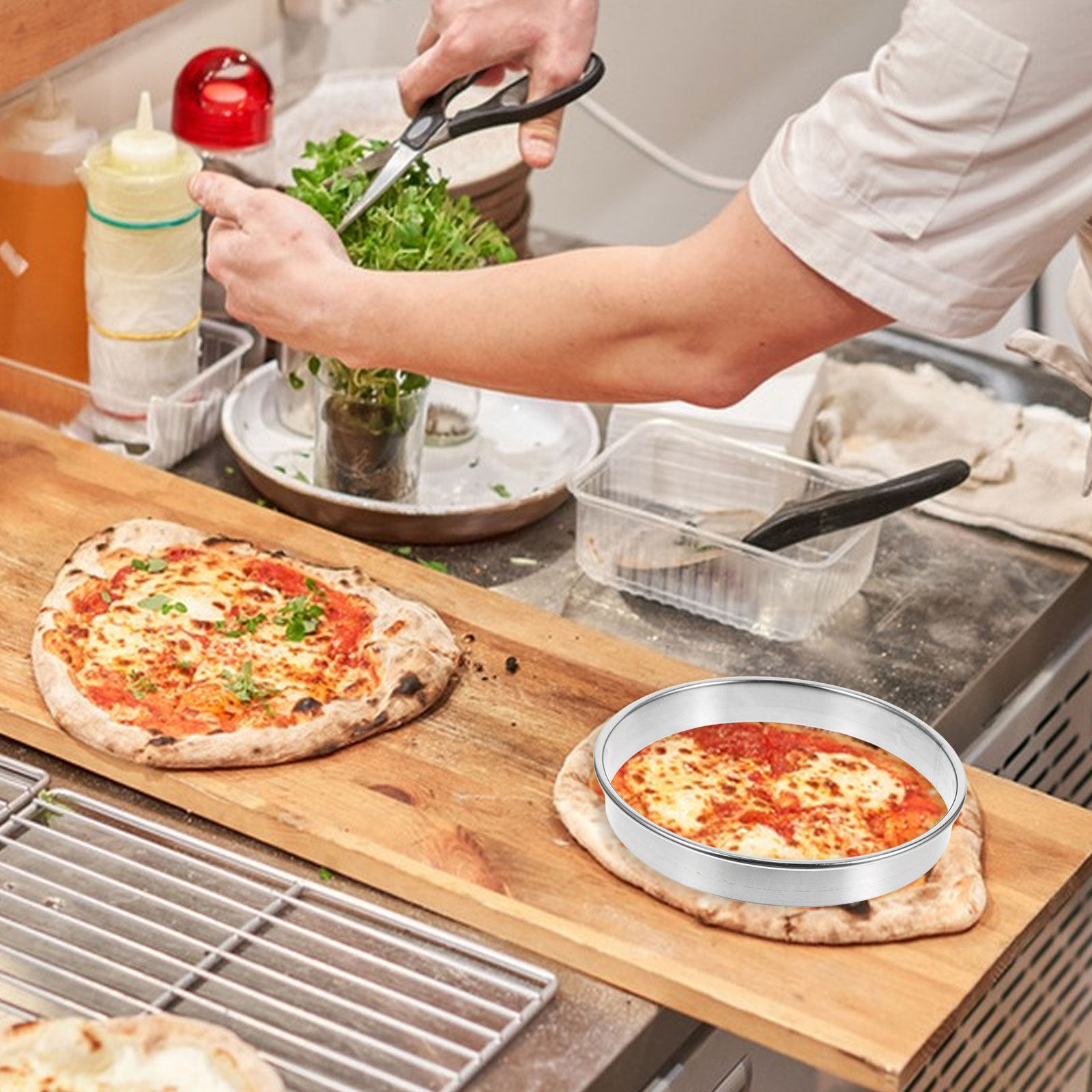 حلقات بيتزا معدنية من الفولاذ  - مراجعة Pizza Stone Baking وسعره