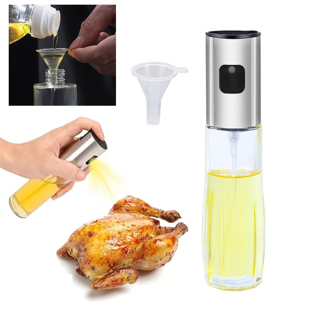 زجاجة رش زيت زجاجية مع بخاخ دق - مراجعة Kitchen Gadgets Oil Spray وسعره