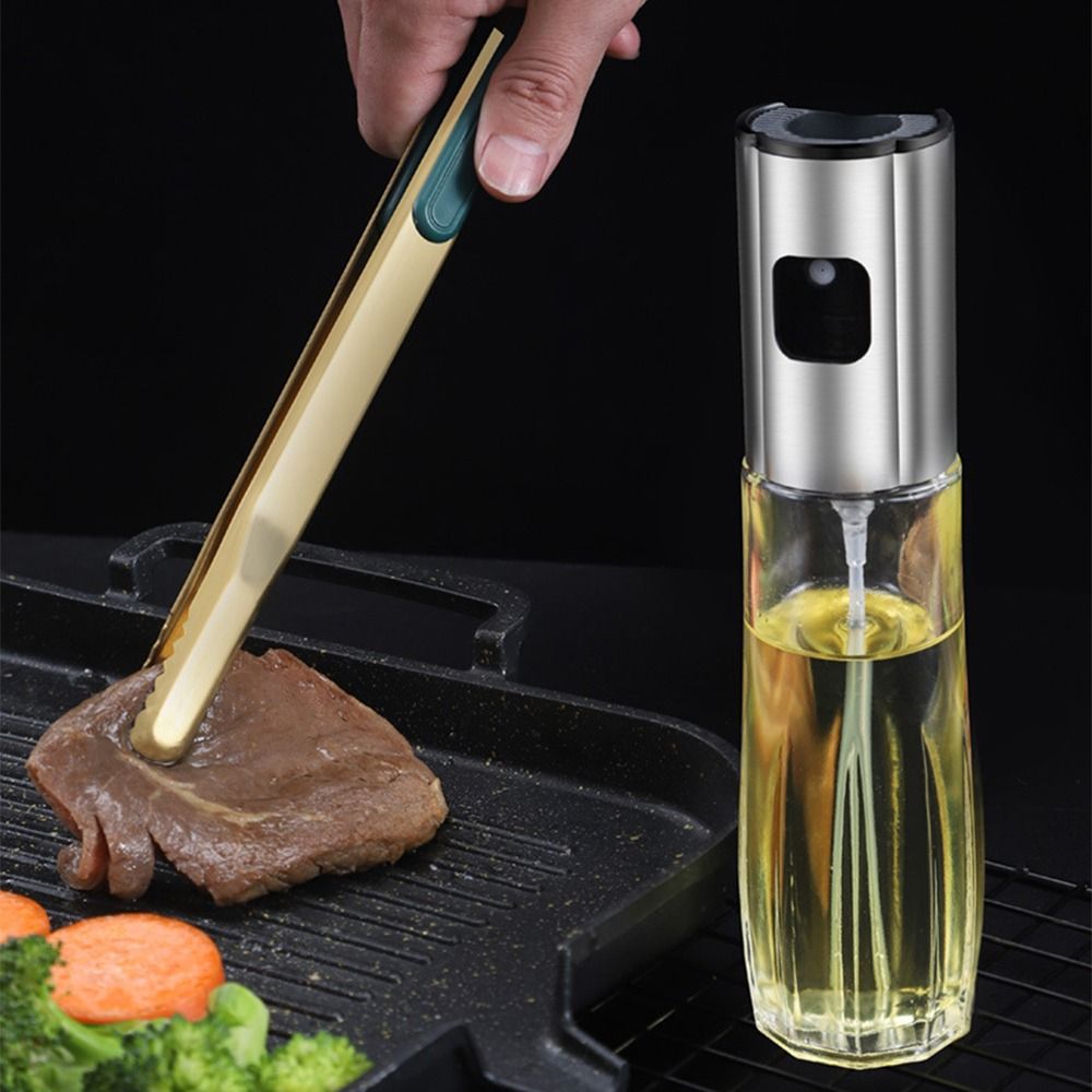 زجاجة رش زيت زجاجية مع بخاخ دق - مراجعة Kitchen Gadgets Oil Spray وسعره
