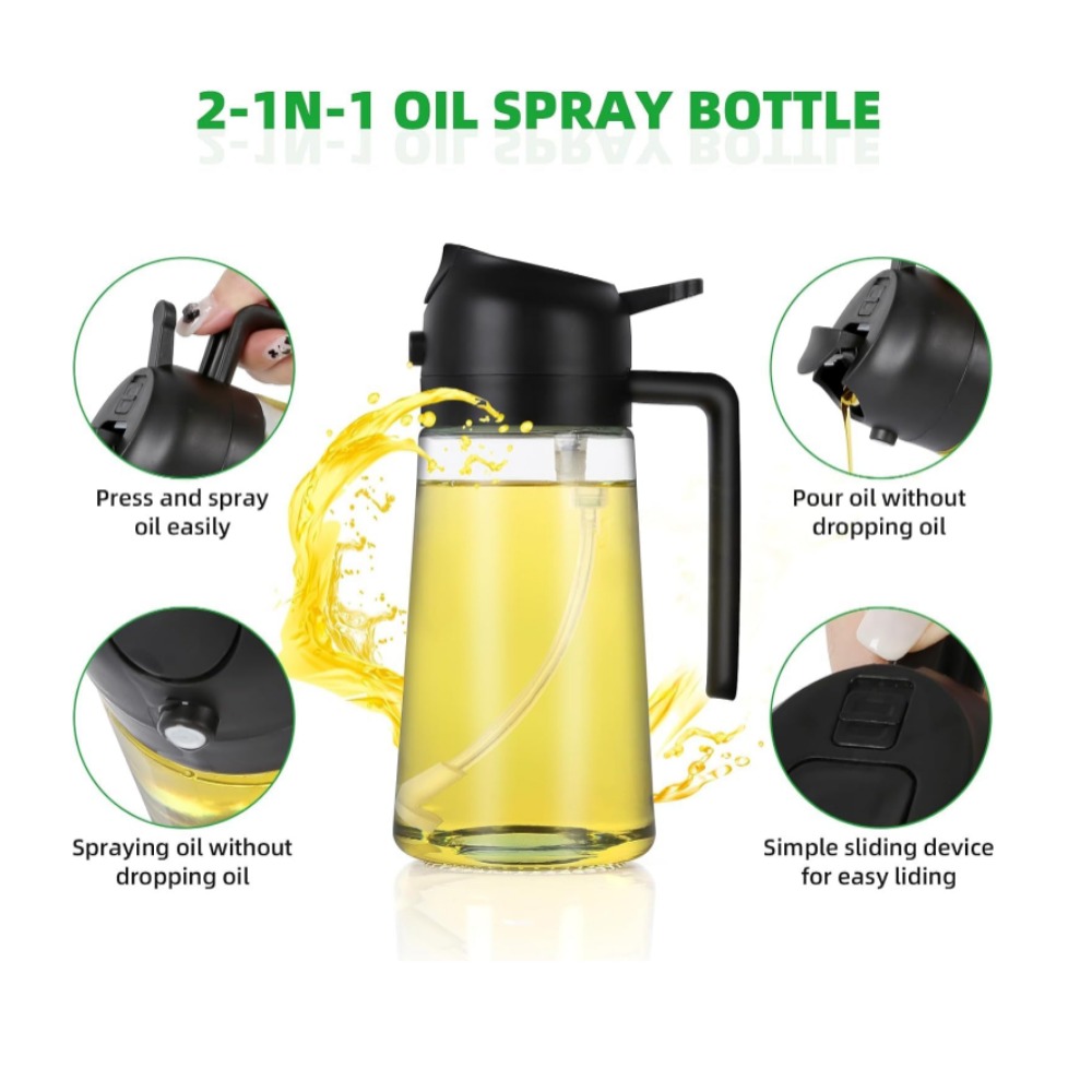 بخاخ زيت زيتون 16 أونصة/470 مل - مراجعة Kitchen Gadgets Oil Spray وسعره