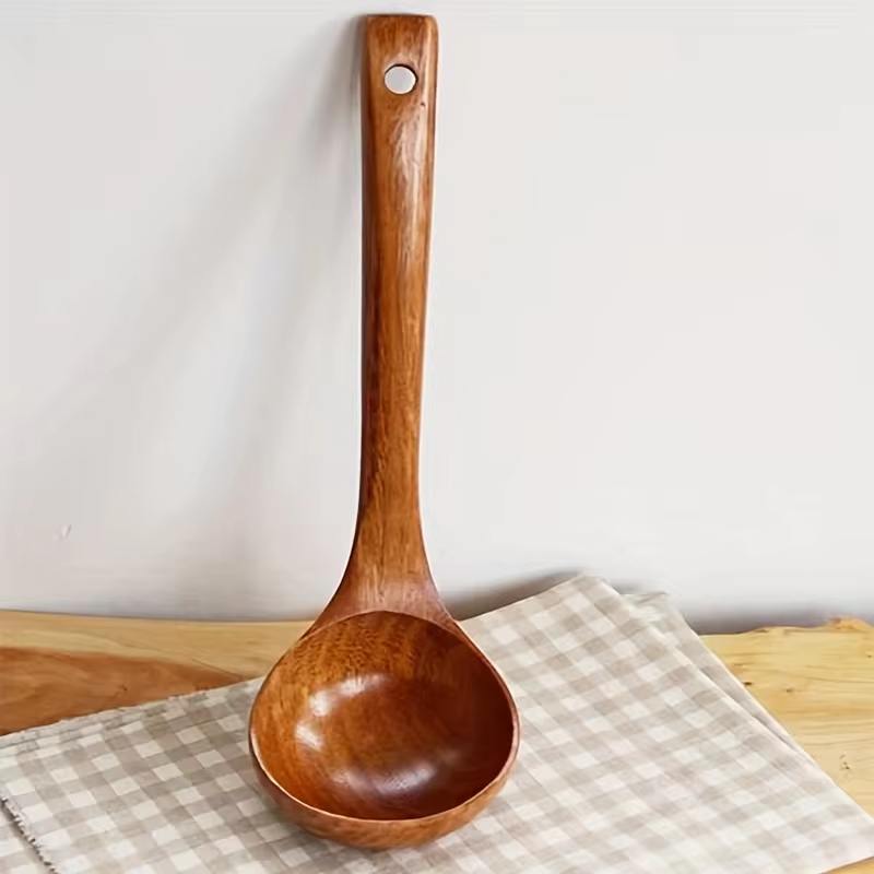 1 قطعة ملعقة طبخ خشبية غير لاص - مراجعة Kitchen Gadgets On Sale وسعره