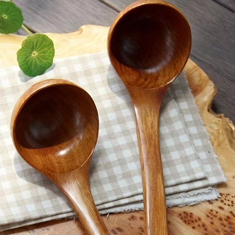 1 قطعة ملعقة طبخ خشبية غير لاص - مراجعة Kitchen Gadgets On Sale وسعره