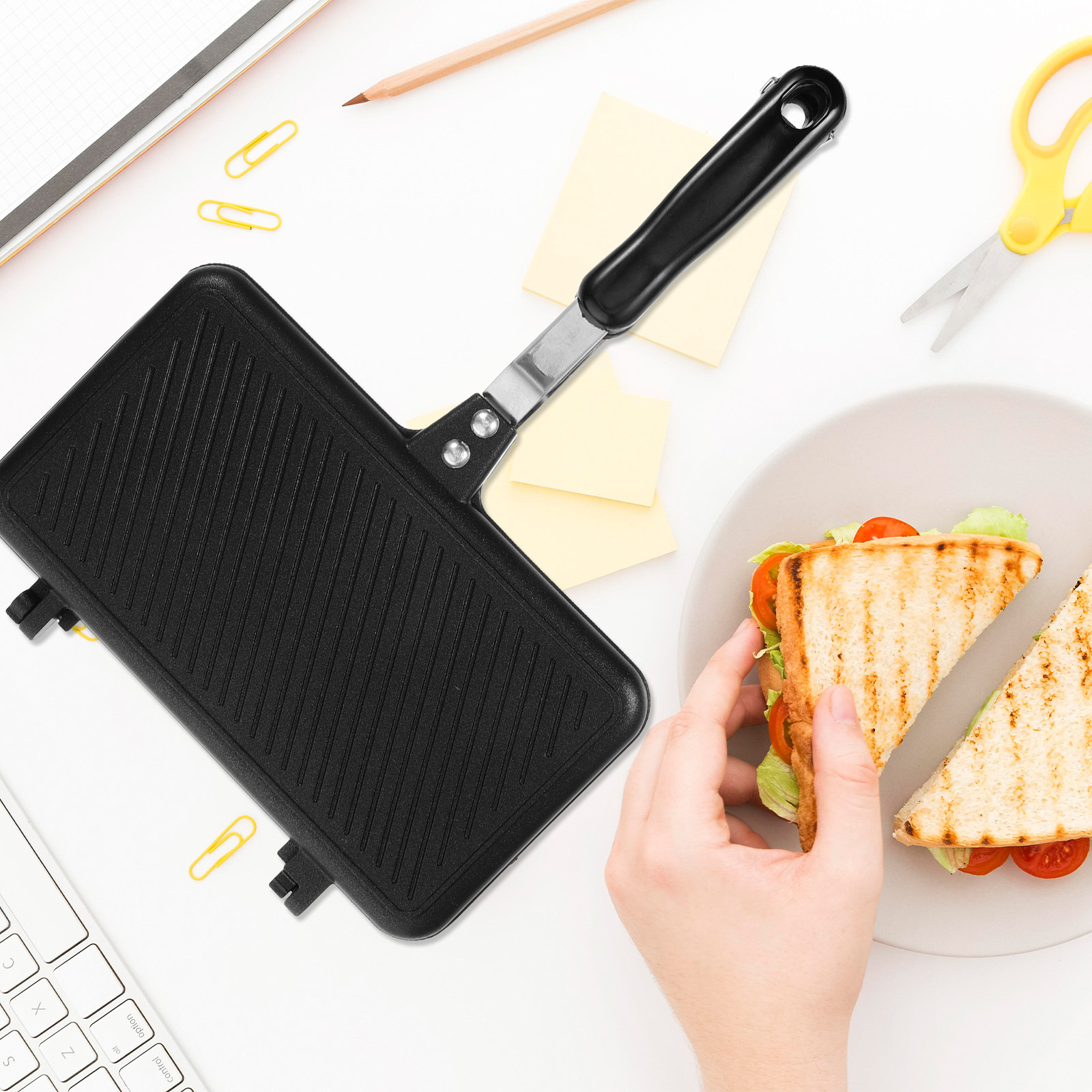 مقلاة ساندويتش مزدوجة الجوانب  - مراجعة Breakfast Sandwich Maker وسعره