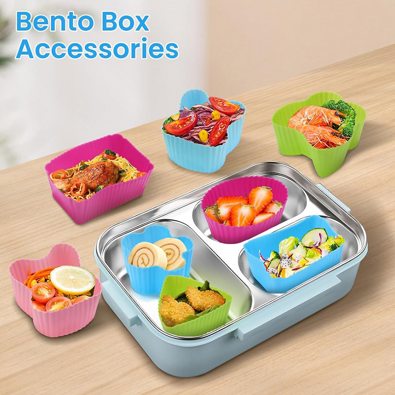 8 قطع من فواصل علب الغداء السي - مراجعة Silicone Baking Mat وسعره